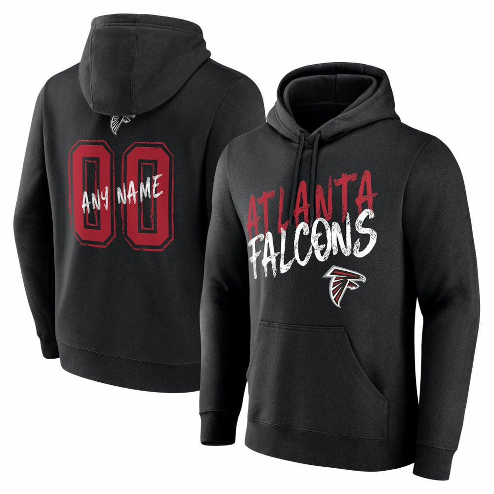 Atlanta Falcons Hustle Personalized Name & Number Hoodie - Black outlet