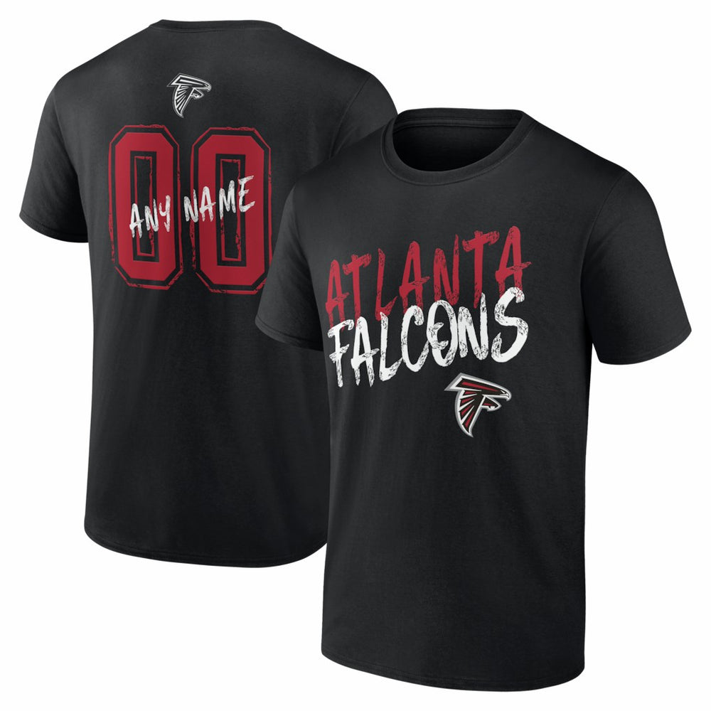 Atlanta Falcons Hustle Personalized Name & Number T-Shirt - Black discount
