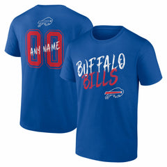 Buffalo Bills Hustle Personalized Name & Number T-Shirt - Royal discount
