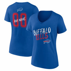 Buffalo Bills Women's Hustle Personalized Name & Number V-Neck T-Shirt - Royal discount