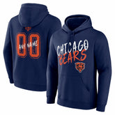 Chicago Bears Hustle Personalized Name & Number Hoodie - Navy on sale