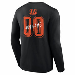 Cincinnati Bengals Hustle Personalized Name & Number Long Sleeve T-Shirt - Black online