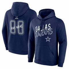 Dallas Cowboys Hustle Personalized Name & Number Hoodie - Navy on sale