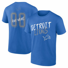 Detroit Lions Hustle Personalized Name & Number T-Shirt - Blue discount