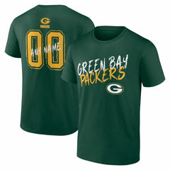 Green Bay Packers Hustle Personalized Name & Number T-Shirt - Green on sale