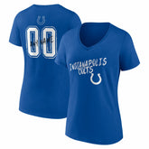 Indianapolis Colts Women's Hustle Personalized Name & Number V-Neck T-Shirt - Royal outlet