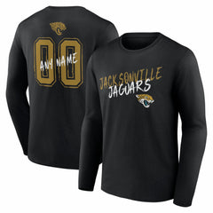 Jacksonville Jaguars Hustle Personalized Name & Number Long Sleeve T-Shirt - Black outlet