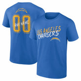 Los Angeles Chargers Hustle Personalized Name & Number T-Shirt - Powder Blue for sale