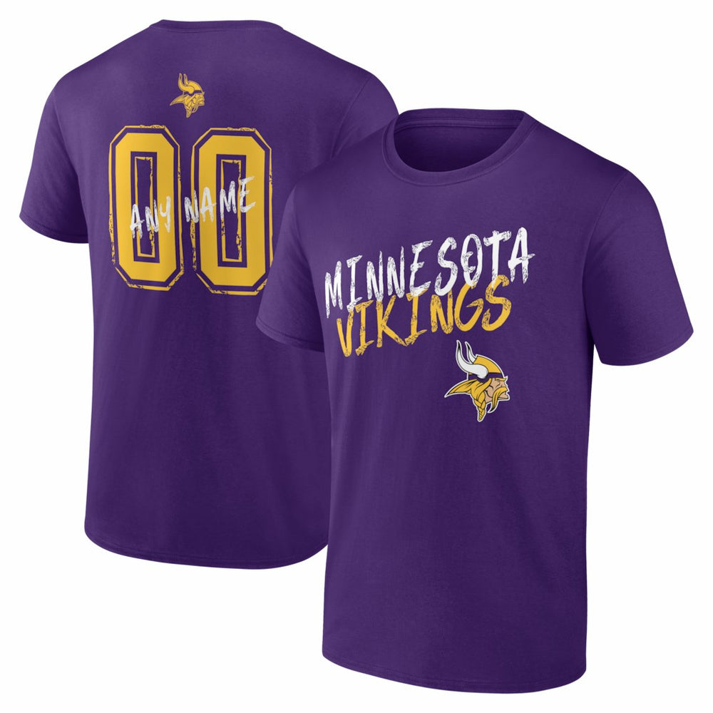 Minnesota Vikings Hustle Personalized Name & Number T-Shirt - Purple online