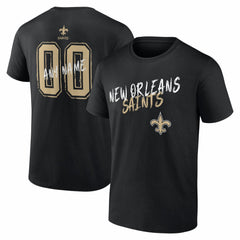 New Orleans Saints Hustle Personalized Name & Number T-Shirt - Black discount