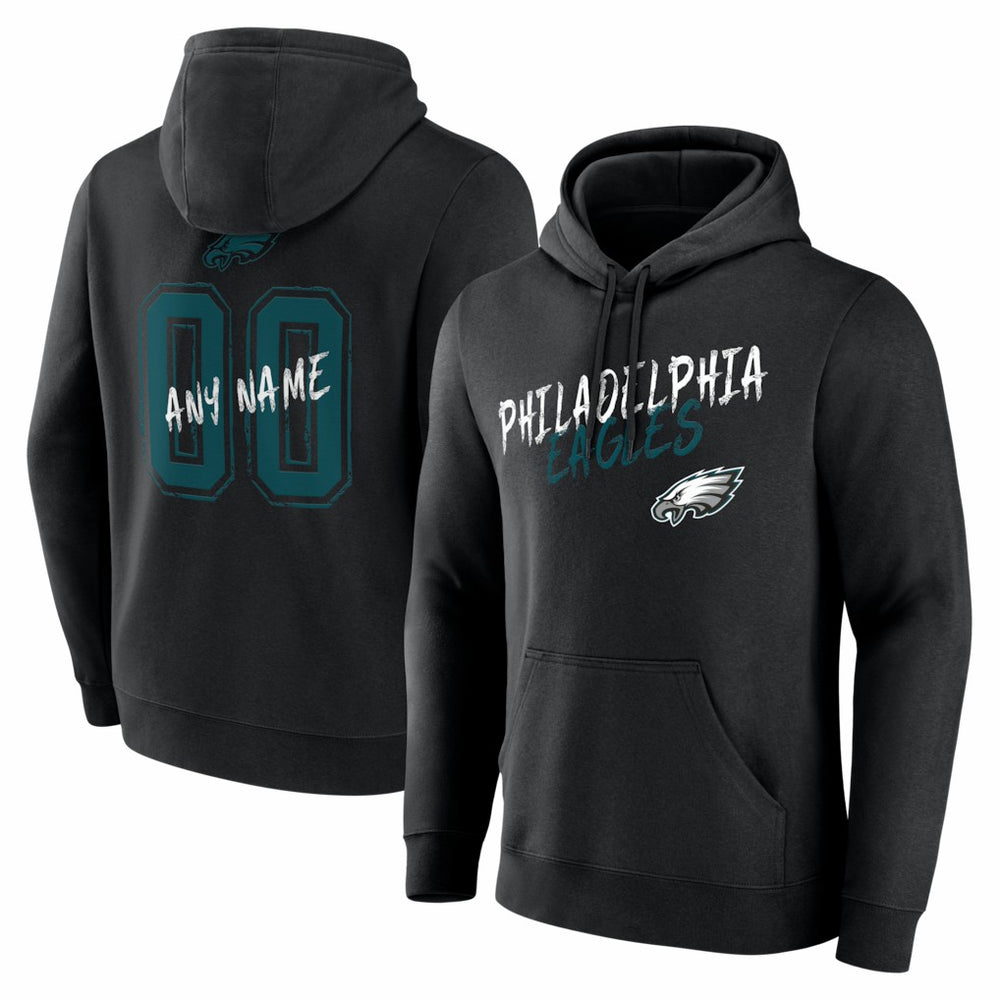Philadelphia Eagles Hustle Personalized Name & Number Hoodie - Black online