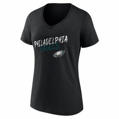 Philadelphia Eagles Women's Hustle Personalized Name & Number V-Neck T-Shirt - Black outlet
