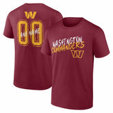 Washington Commanders Hustle Personalized Name & Number T-Shirt - Burgundy sale