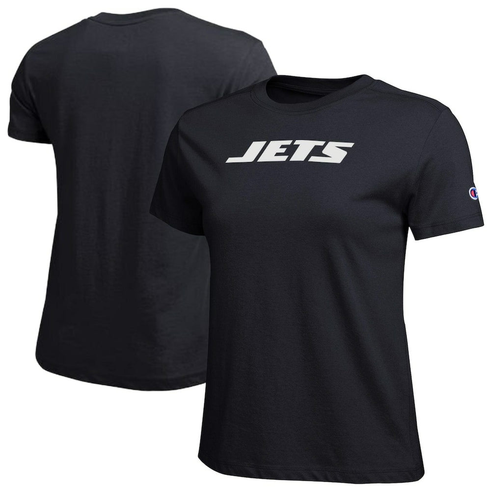New York Jets Champion Women's Logo T-Shirt - Black outlet