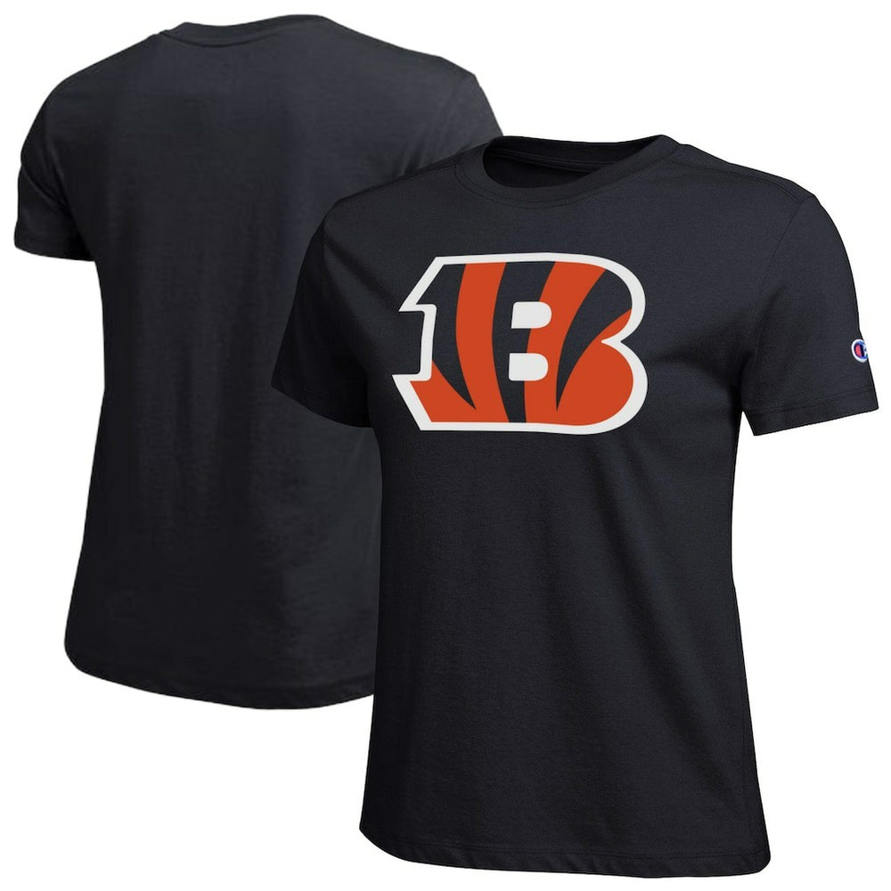 Cincinnati Bengals Champion Women's Logo T-Shirt - Black on sale