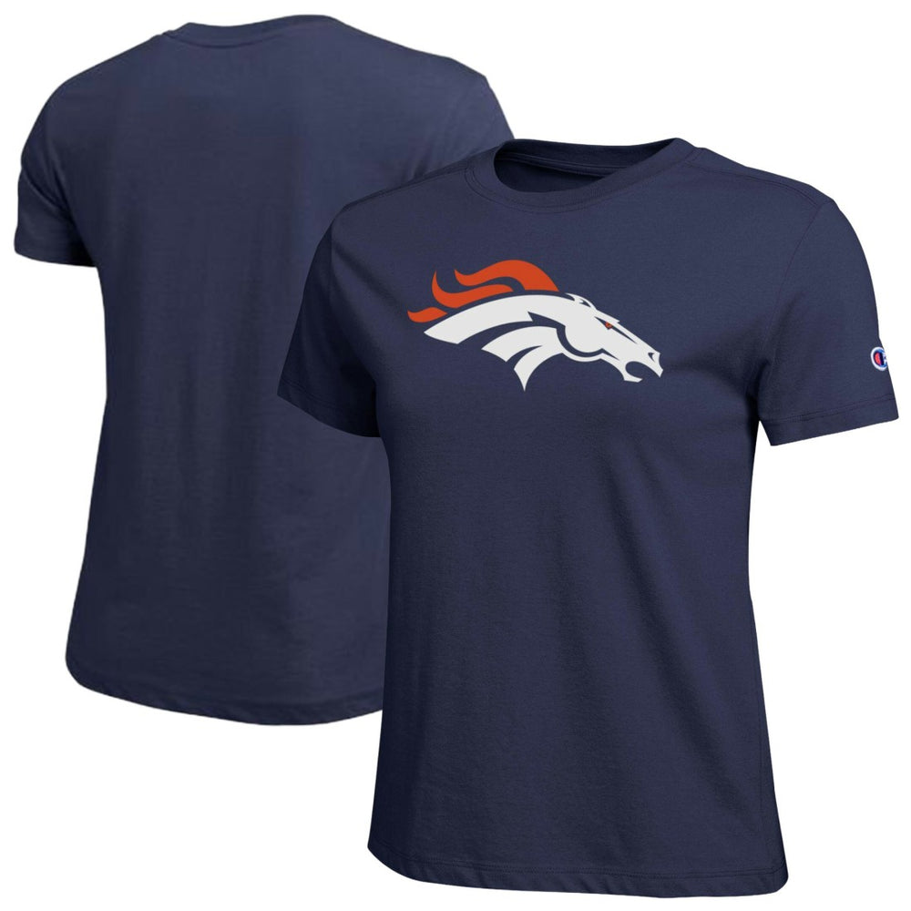 Denver Broncos Champion Women's Logo T-Shirt - Navy cheap