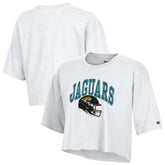 Jacksonville Jaguars Champion Women's Boyfriend Cropped T-Shirt - White outlet