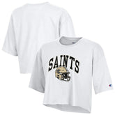 New Orleans Saints Champion Women's Boyfriend Cropped T-Shirt - White outlet