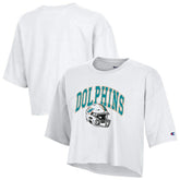 Miami Dolphins Champion Women's Boyfriend Cropped T-Shirt - White discount