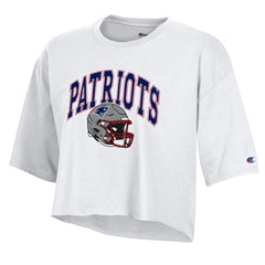 New England Patriots Champion Women's Boyfriend Cropped T-Shirt - White discount