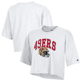 San Francisco 49ers Champion Women's Boyfriend Cropped T-Shirt - White online