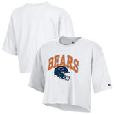 Chicago Bears Champion Women's Boyfriend Cropped T-Shirt - White cheap
