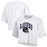 Baltimore Ravens Champion Women's Boyfriend Cropped T-Shirt - White sale