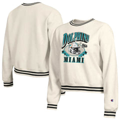 Miami Dolphins Champion Women's Reverse Weave Fleece Sweatshirt - Cream outlet