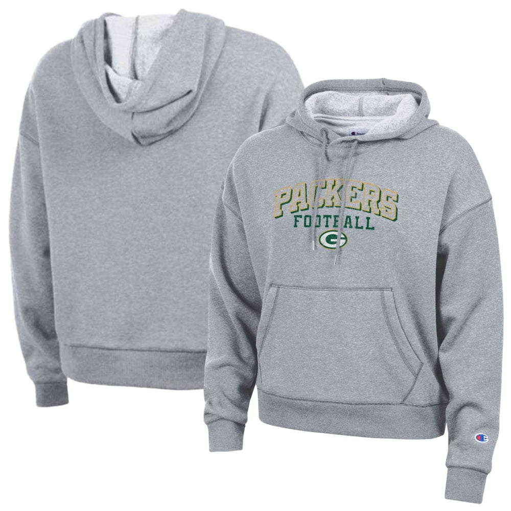 Green Bay Packers Champion Women's Triumph Tri-Blend Hoodie - Gray for sale