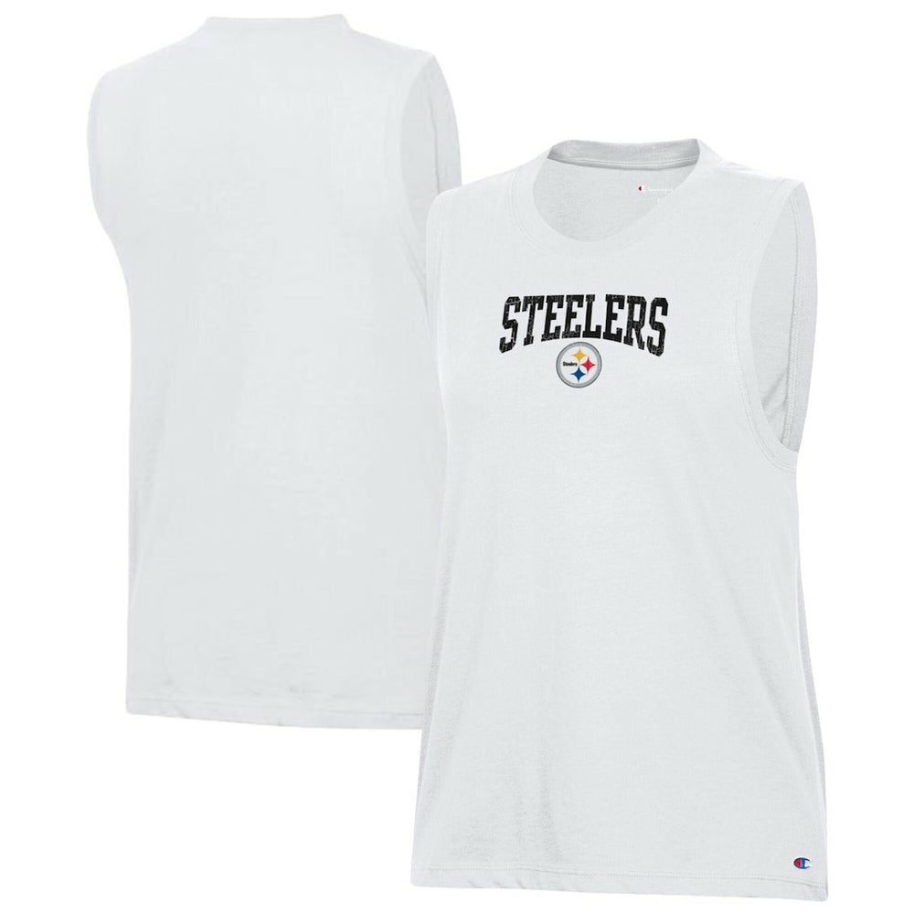 Pittsburgh Steelers Champion Women's Muscle Tank Top - White discount