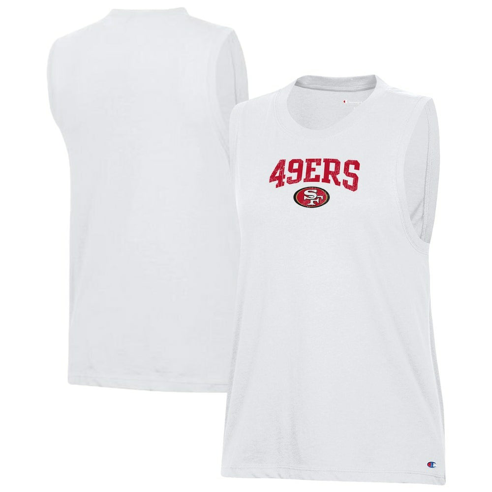 San Francisco 49ers Champion Women's Muscle Tank Top - White cheap