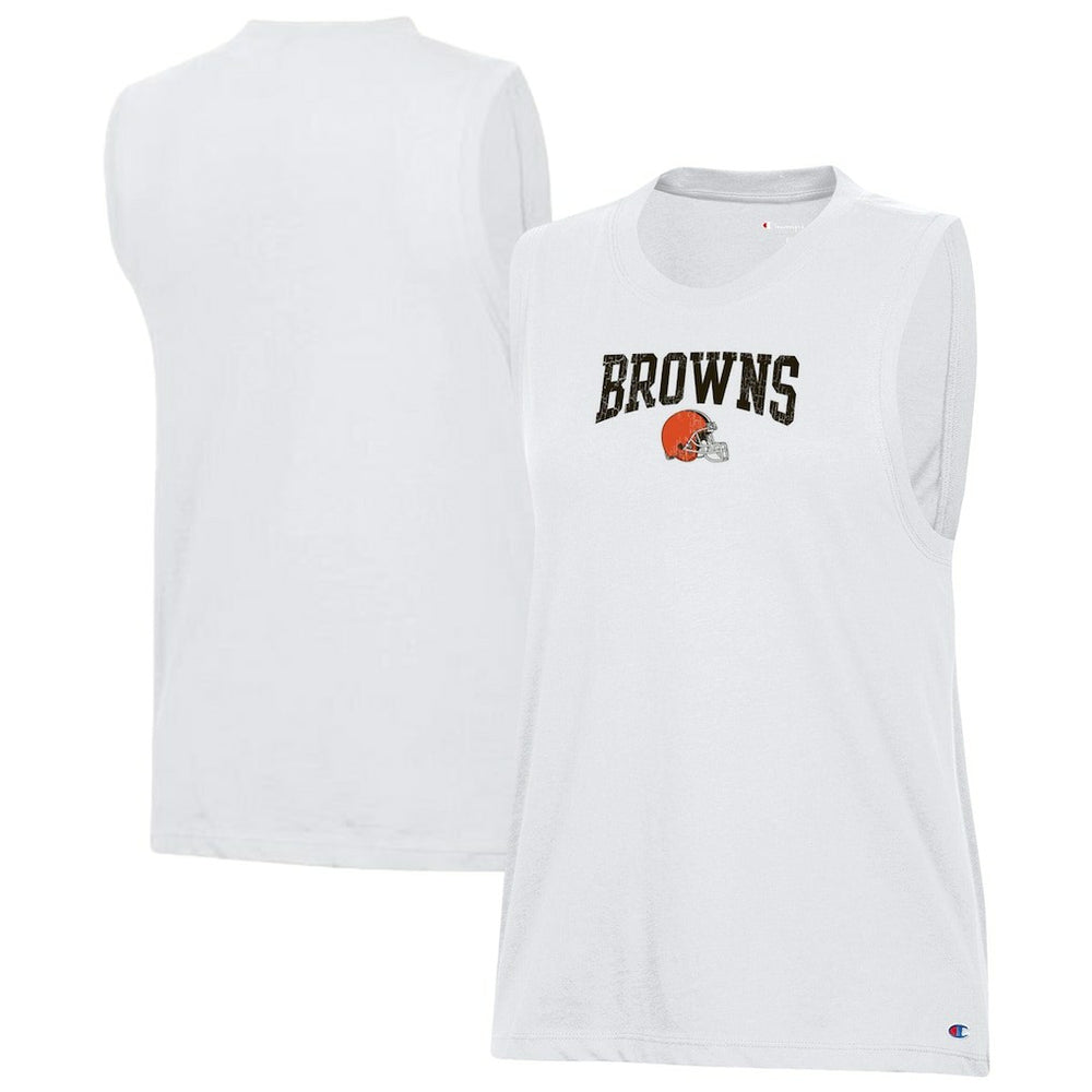 Cleveland Browns Champion Women's Muscle Tank Top - White for sale