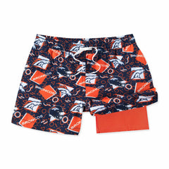 Denver Broncos Chubbies Game Day Fit Classic Lined Swim Trunks - Navy online