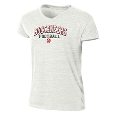 Tampa Bay Buccaneers Champion Women's Triumph Tri-Blend V-Neck T-Shirt - White on sale