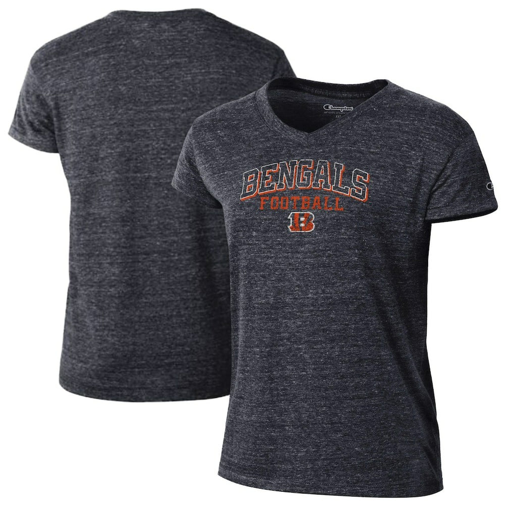 Cincinnati Bengals Champion Women's Triumph Tri-Blend V-Neck T-Shirt - Black discount