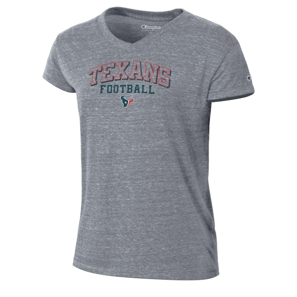 Houston Texans Champion Women's Triumph Tri-Blend V-Neck T-Shirt - Heather Gray sale