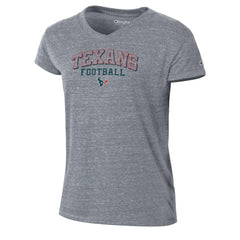 Houston Texans Champion Women's Triumph Tri-Blend V-Neck T-Shirt - Heather Gray sale