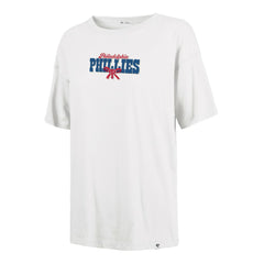 Philadelphia Phillies Women's Bow & Banner Sadie T-Shirt - Sand | 47 brand