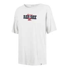 Boston Red Sox Women's Bow & Banner Sadie T-Shirt - Sand | 47 brand