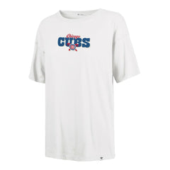 Chicago Cubs Women's Bow & Banner Sadie T-Shirt - Sand | 47 brand