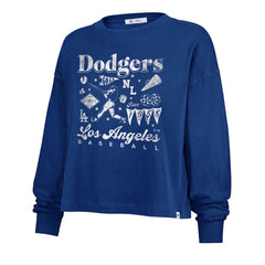 Los Angeles Dodgers Women's Team Collage Sydney Long Sleeve T-Shirt - Royal | 47 brand