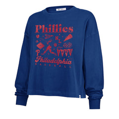 Philadelphia Phillies Women's Team Collage Sydney Long Sleeve T-Shirt - Royal | 47 brand