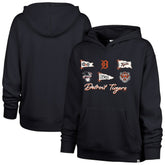 Detroit Tigers Women's Bow & Banners Naomi Hoodie - Navy | 47 brand
