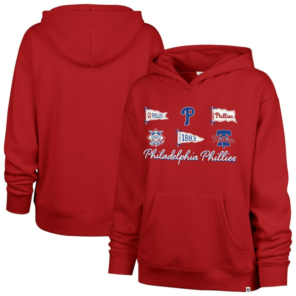 Philadelphia Phillies Women's Bow & Banners Naomi Hoodie - Red | 47 brand
