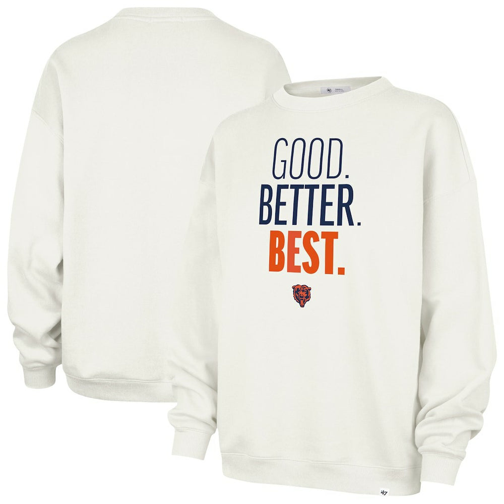 Chicago Bears '47 Women's Good. Better. Best. Imprint Oversized Sweatshirt - Cream outlet
