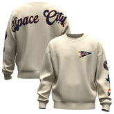 Houston Astros Unisex Spirit Jersey Fleece Crewneck Pennant Sweatshirt - Tan