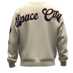 Houston Astros Unisex Spirit Jersey Fleece Crewneck Pennant Sweatshirt - Tan