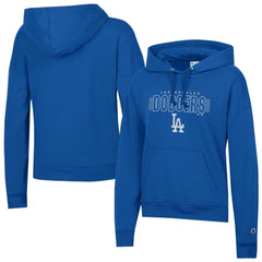 Los Angeles Dodgers Champion Women's Distressed Powerblend Hoodie - Royal