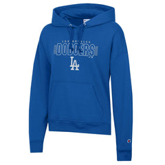 Los Angeles Dodgers Champion Women's Distressed Powerblend Hoodie - Royal