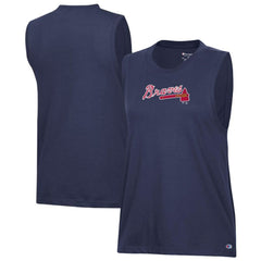 Atlanta Braves Champion Women's Muscle Tank Top - Navy